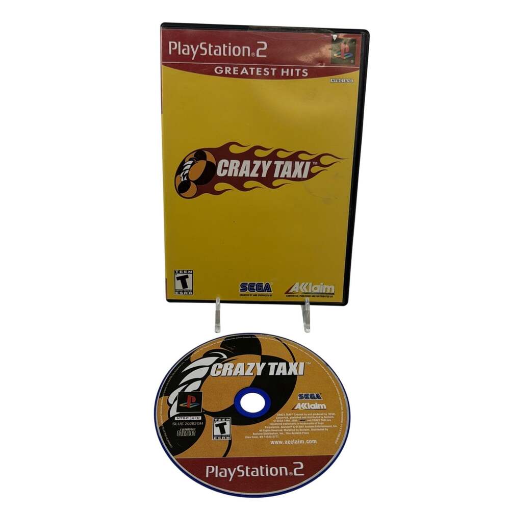 Crazy Taxi Greatest Hits Sony PlayStation 2 PS2 2001 Sega Acclaim Racing Driving